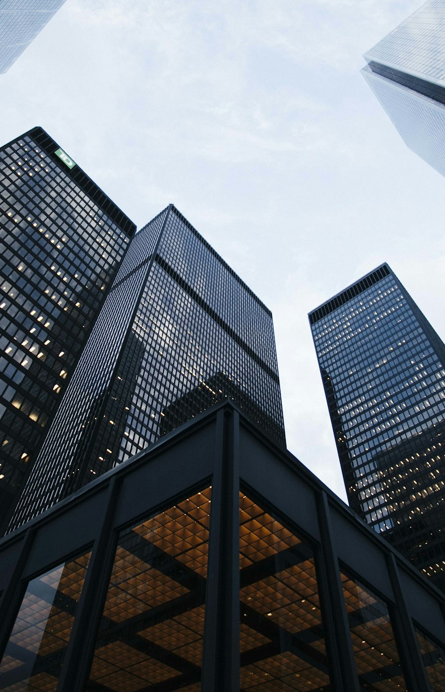Modern glass architecture exterior